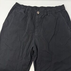 Cove Chino Pants Mens 34x31 Black Elastic Waist Stretch Cotton Chinos